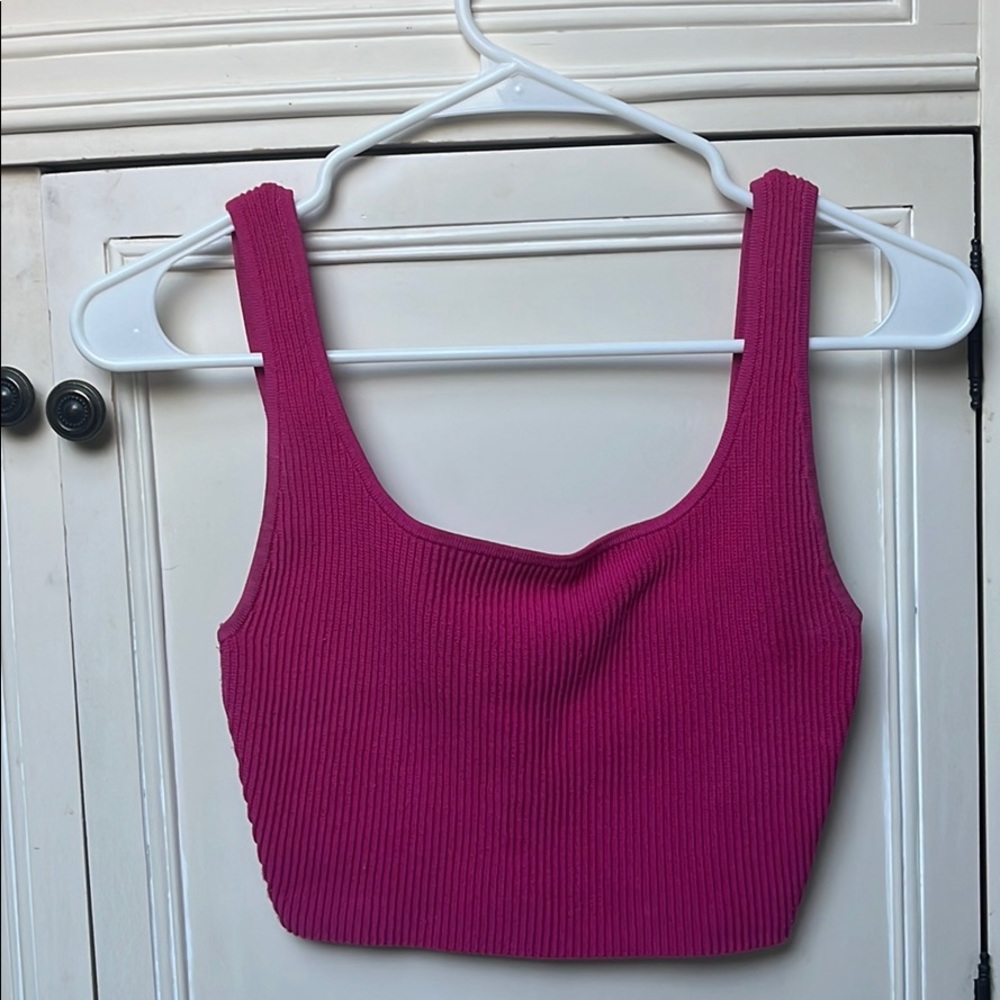 Aritzia Sculpt Knit Squareneck Cropped Tank